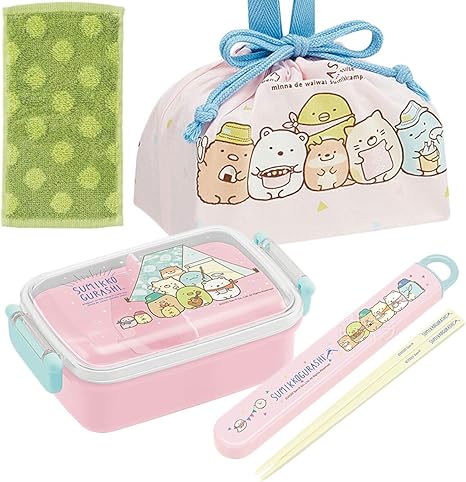 Amazon スケーター ハーフタオル付 すみっコぐらし 角型お弁当箱 450ml 箸 箸箱 巾着セット 弁当箱 オンライン通販