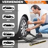 Royalswill 2Ton Scissor Jack with Ratchet Heavy Duty Steel 110-390mm view 9