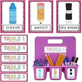 20pcs Teacher Caddy Labels Classroom Toolbox Labels Decoration, Colorful