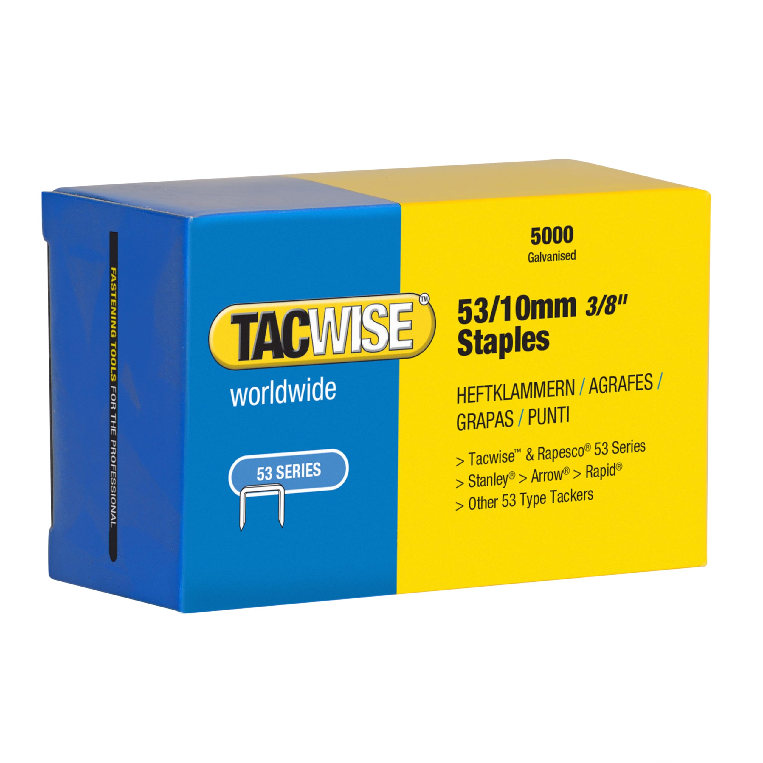 Tacwise 0431 Type 53 / 10 mm Galvanised Staples, Pack of 5000