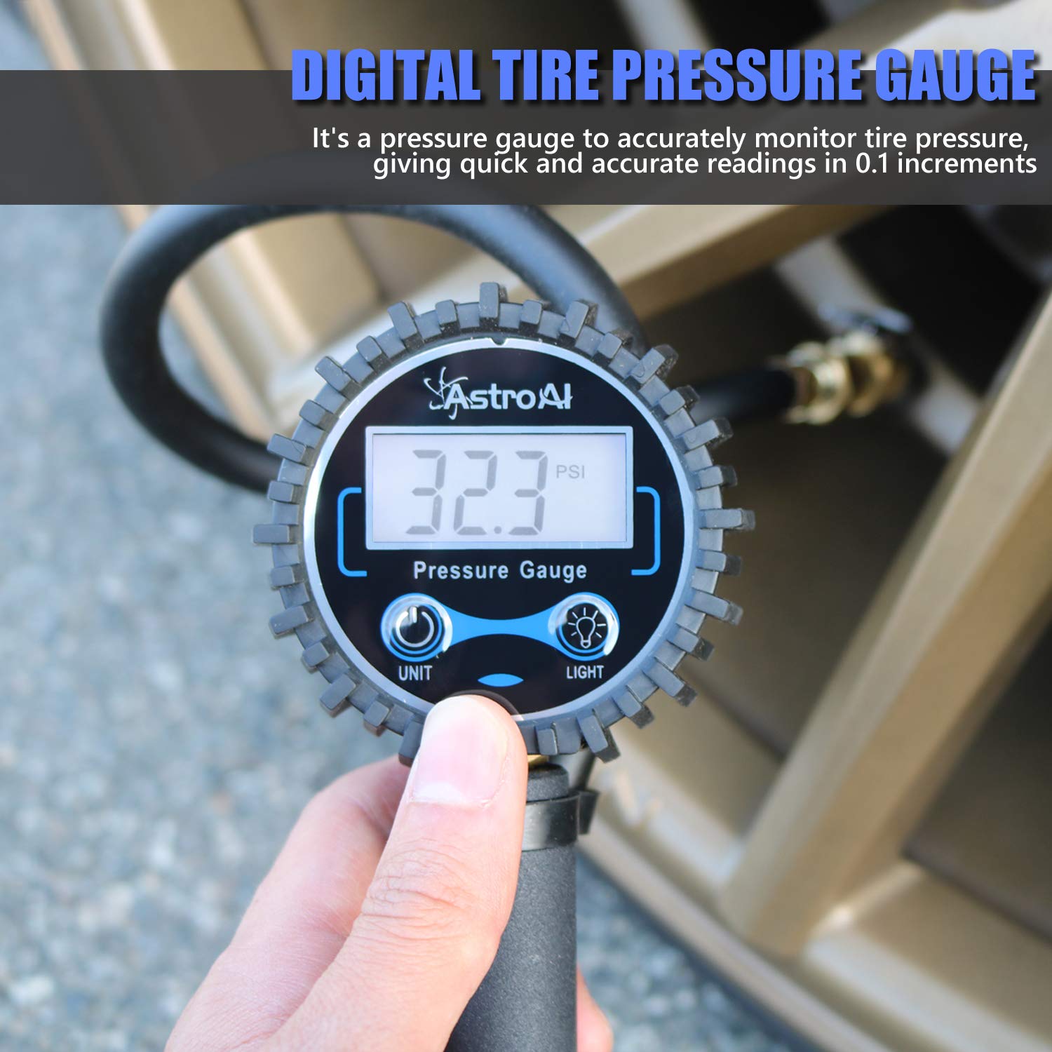AstroAI Digital Tire Inflator with Pressure Gauge, 250 PSI
