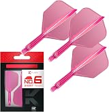 Target Darts K Flex Integrated Flights and Shafts No.6 Pink Short Pack of 3