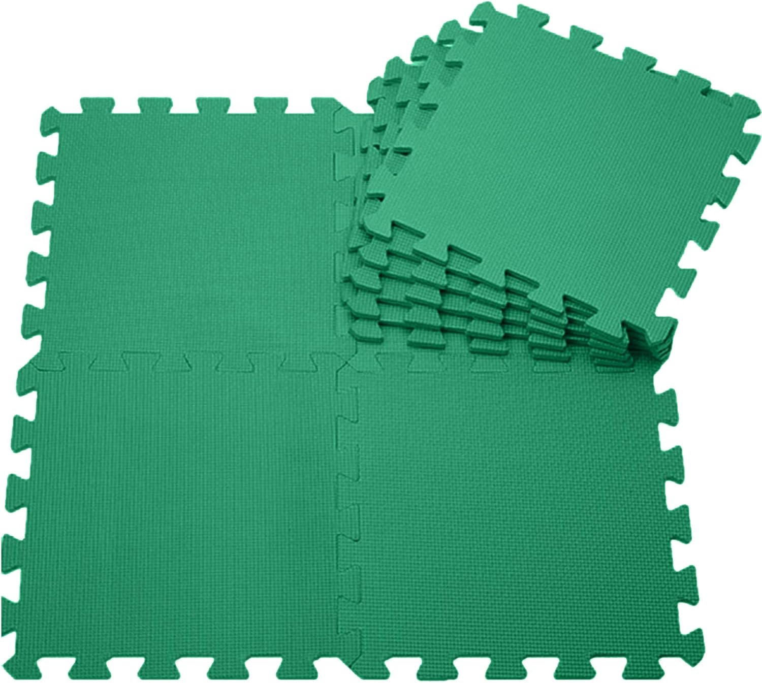BLADO Interlocking Foam Mats Soft Floor Mat EVA Puzzle Foam Exercise Floor Play Mats (Green, 10