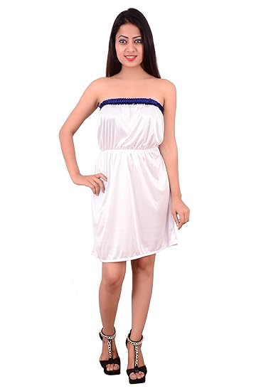 Satin Night Shorts - White