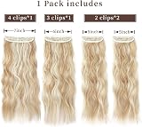 AliLeader Blonde Clip In Hair Extensions 20in Dark Golden Mix Beige view 2
