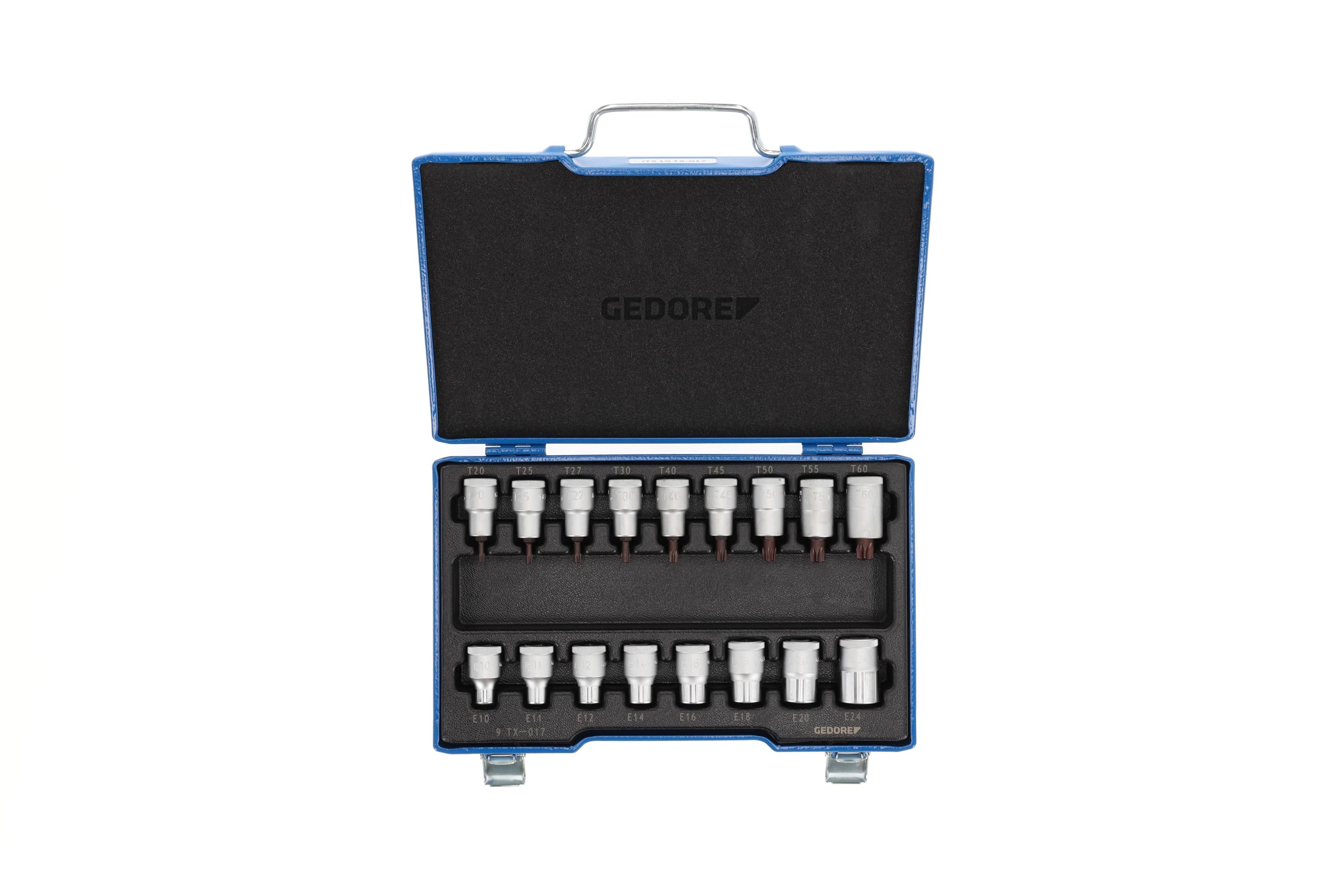Gedore ITX19TX-017 1/2 Screwdriver Bit Socket Set - Silver (17-Piece)