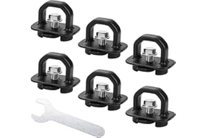 2 MULE TEAM 6Pcs Tie Down Anchors Truck Bed Side Wall Anchor for 2007-2023 GM GMC Canyon Chevy Silverado, Truck Bed Tie Downs 2015-2023 Colorado Sierra for #DZ97903 Aluminium Alloy Carbon Steel w/Wrench