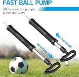 Cloudgree Sports Ball Pump 10in Air Inflator Kit with Needles & Hose view 5