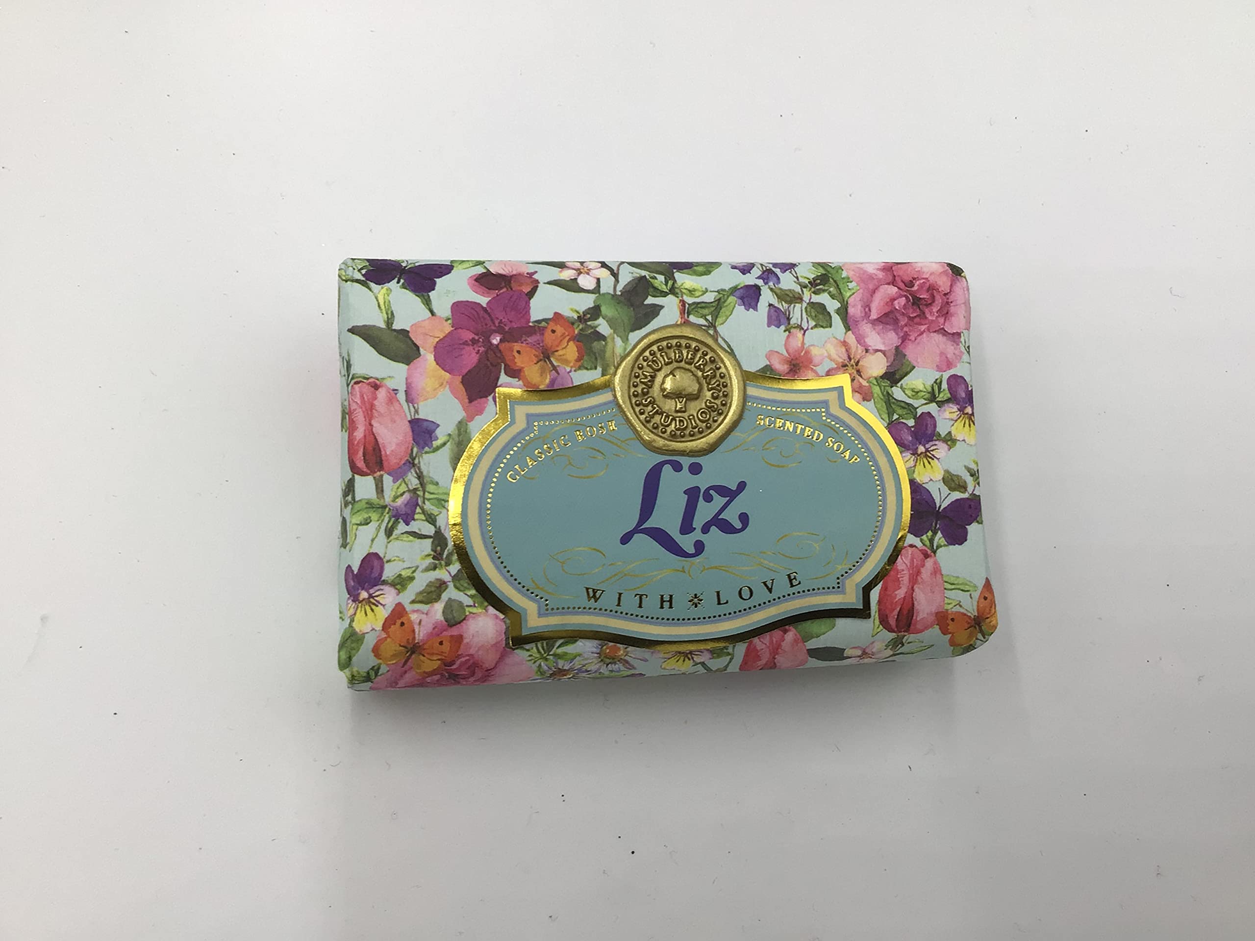 Liz - Gift Soap Bar For Her Birthday Rose Scent Mum Grandmother Cleanser Lather Present Girl