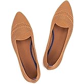Frank Mully Womens Pointed Toe Flats Knit Dress Shoes Comfort Women Shoes Softable