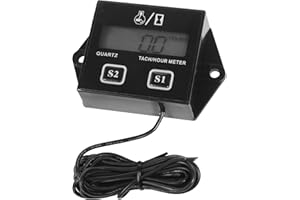UNLRAE Small Engine Tachometer,Car Accessories Motorcycle Tachometer,Waterproof Tachometers Inductive Tacho Gauge,Used in Motorcycles,ATVs,Boats,Outboard Engines,Lawn Mowers,UTVs,Snowmobiles