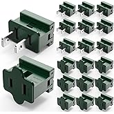 Christmas Lighting Male and Female Green Slip Plug Set, Vampire Plug, Gilbert Plugs, Zip Plugs, 30 Packs (SPT-1)