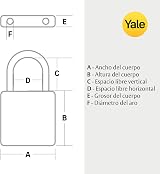 Yale High Security 50mm Laminated Padlock with Hardened Shackle 3 Keys view 7