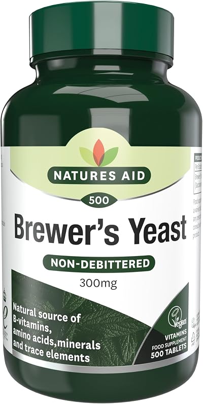 Natures Aid Brewer's Yeast 300mg 500 Tablets Vegan Gluten Free Non-GMO