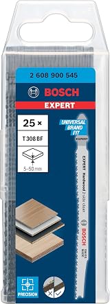 Bosch Professional 25x Expert Hardwood 2-Side Clean T 308 BF Jigsaw Blade 117 mm view 2