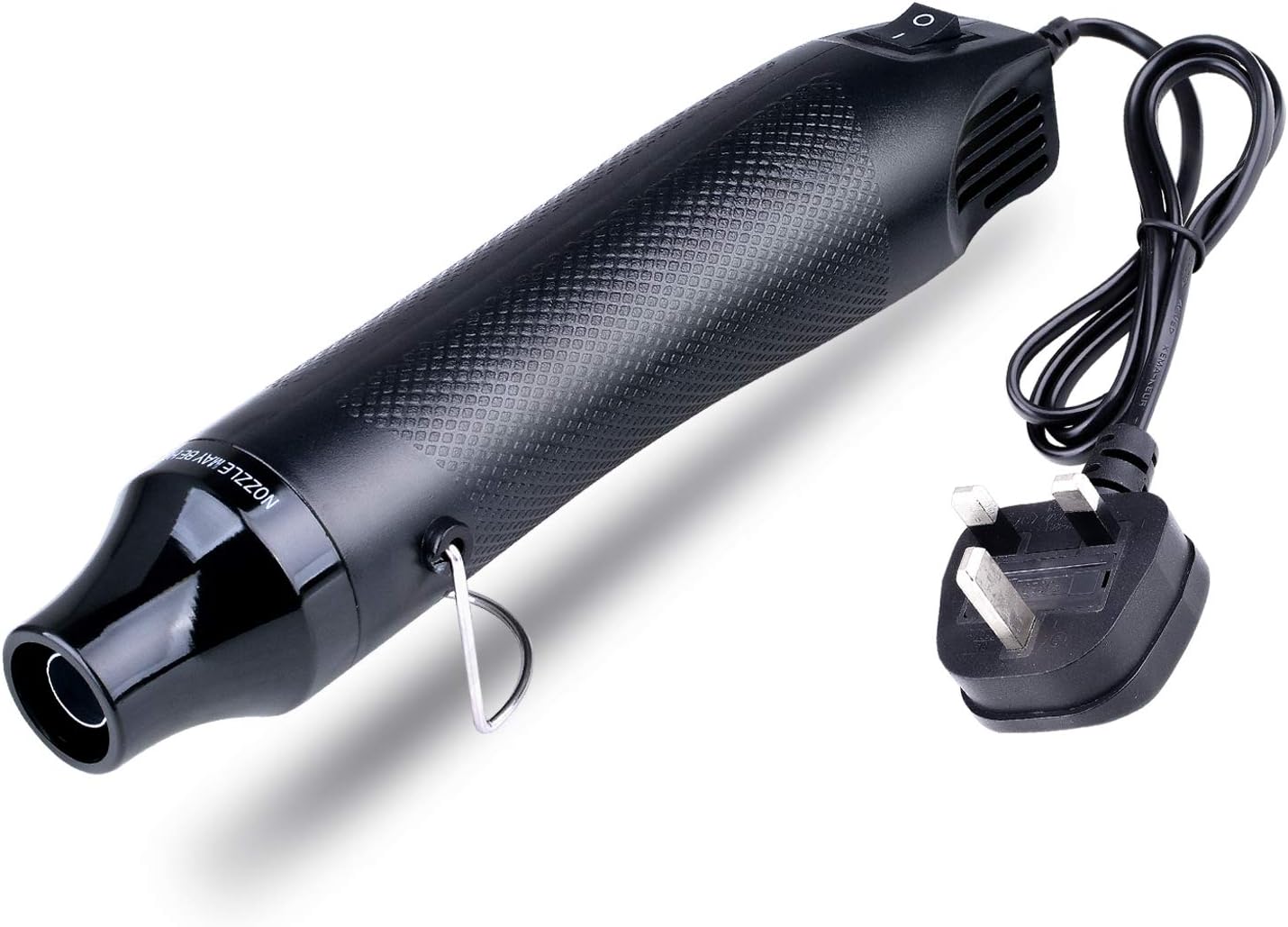 ETEPON Mini Heat Gun Electric 300W Portable Hot Air Gun for DIY Craft Embossing, Shrink Wrapping PVC, Drying Paint, Clay, Rubber Stamp, Multi Function Hand-Hold Heat Tools (Black)