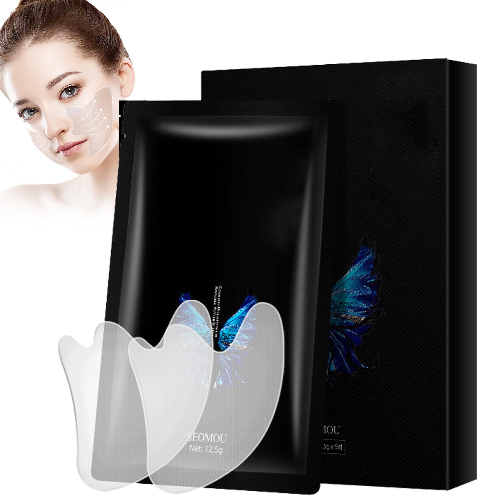Nasolabial Wrinkle Patches, Anti-Wrinkle Pads, Anti-Wrinkle Nasolabial Wrinkle Stickers for Thinning Fine Lines, Nasolabial Wrinkle Patches, Anti Wrinkle Plasters, Face Wrinkle Patches