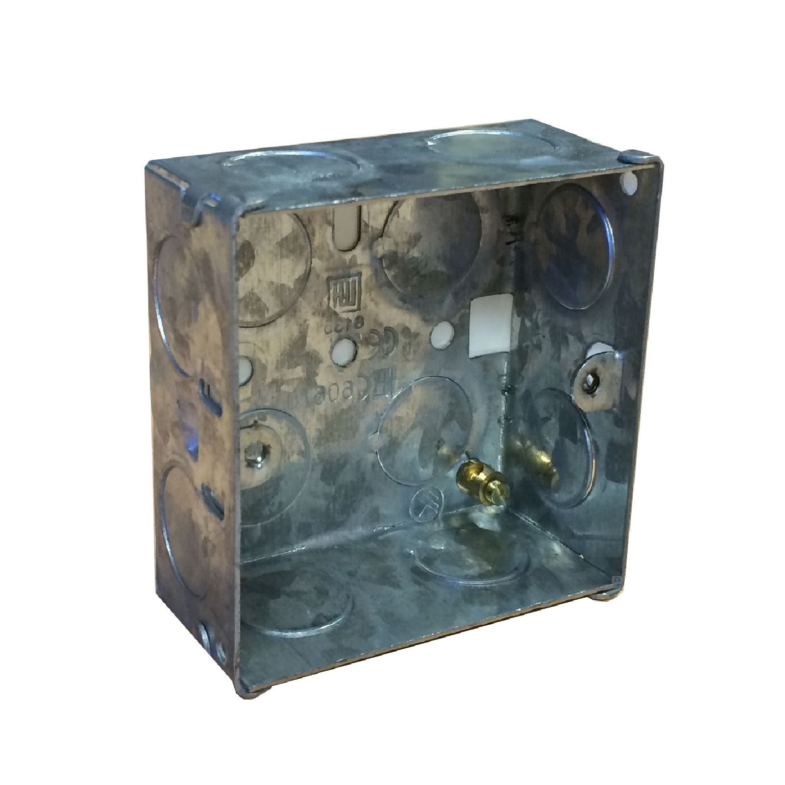 Single Metal Back Box 35mm Flush Wall Pattress / 1 Gang Electrical Socket Switch