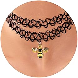 BodyJ4You 2PC Tattoo Choker Necklace - 90s Choker