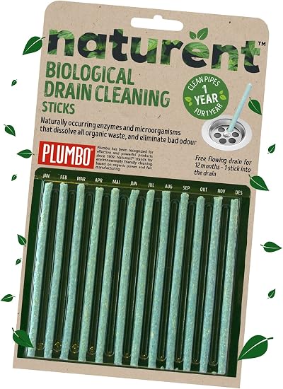 PLUMBO Drain Cleaning Sticks Pack of 12 Enzyme Activated Cleaners
