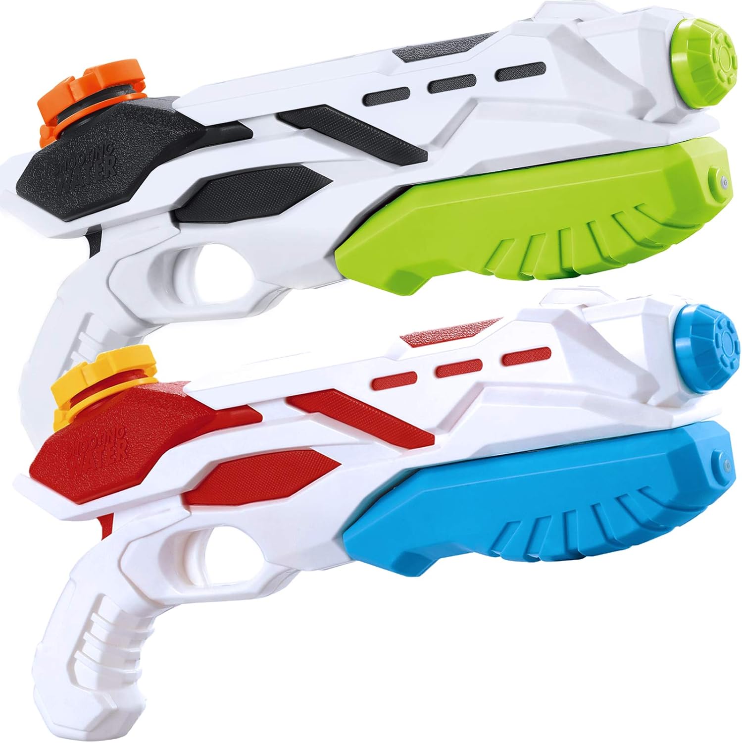 Squirt Water Guns for Boys & Girls - 500CC Super Water Guns for Kids Adults-Swimming Pool Toys Water Fighting with Powerful Stream for Outdoor, Park & Backyard Playing(2 Pack Black & Red): Toys & Games