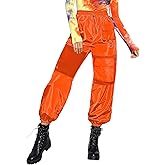 Floerns Women's High Waisted Sporty Drawstring Contrast Mesh Cargo Pants