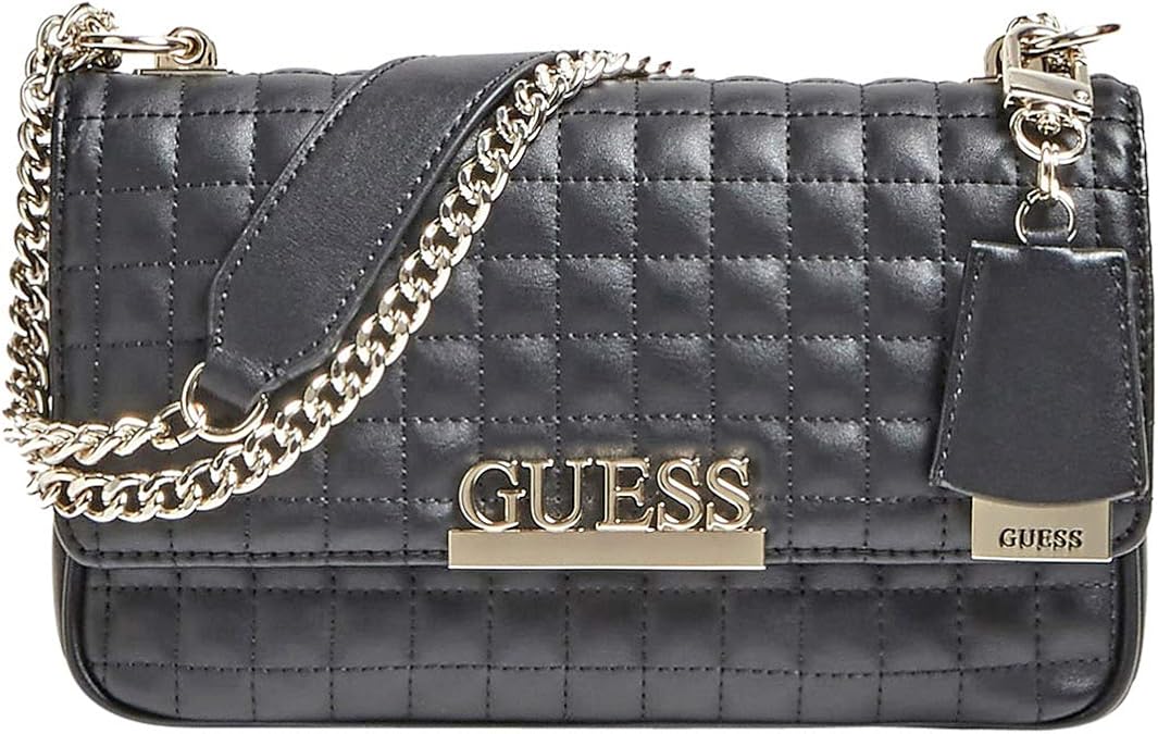 Guess Women's Matrix Quilted Crossbody Bag 25Cm Black Amazon.co.uk