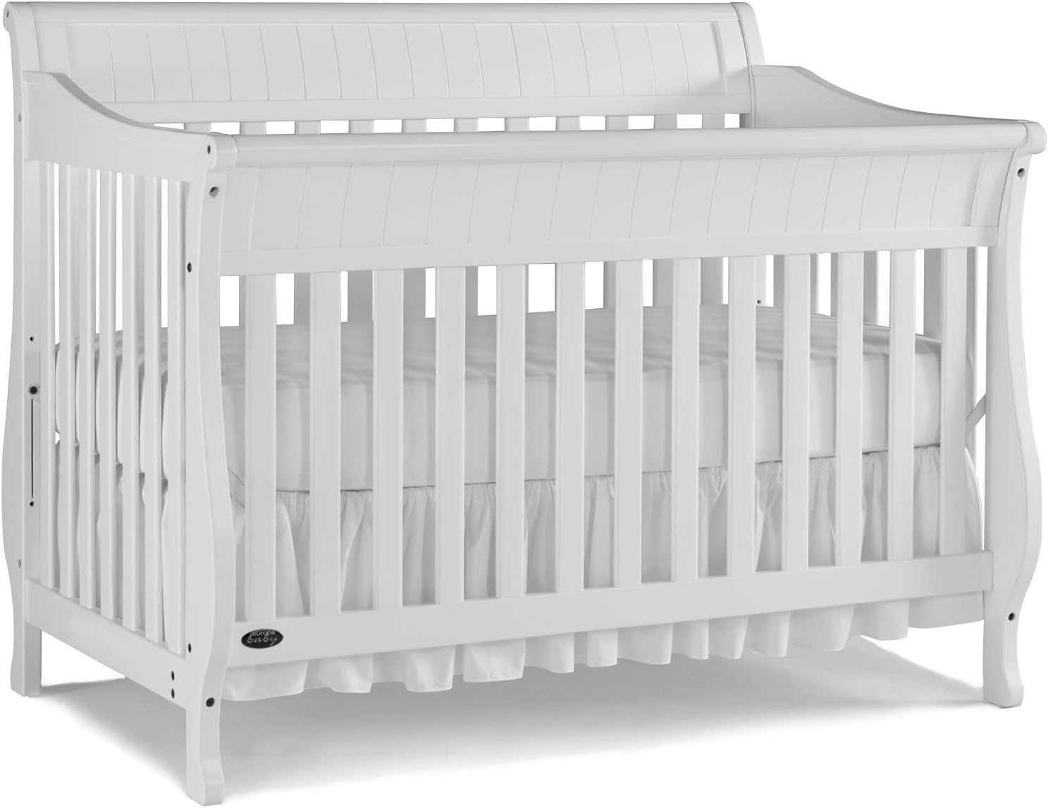 Europa Baby Andover Convertible Crib, Classic White