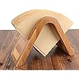 Bamboo Coffee Filter Holder - Storage Rack & Stand for 4 Filter Papers (Type A)