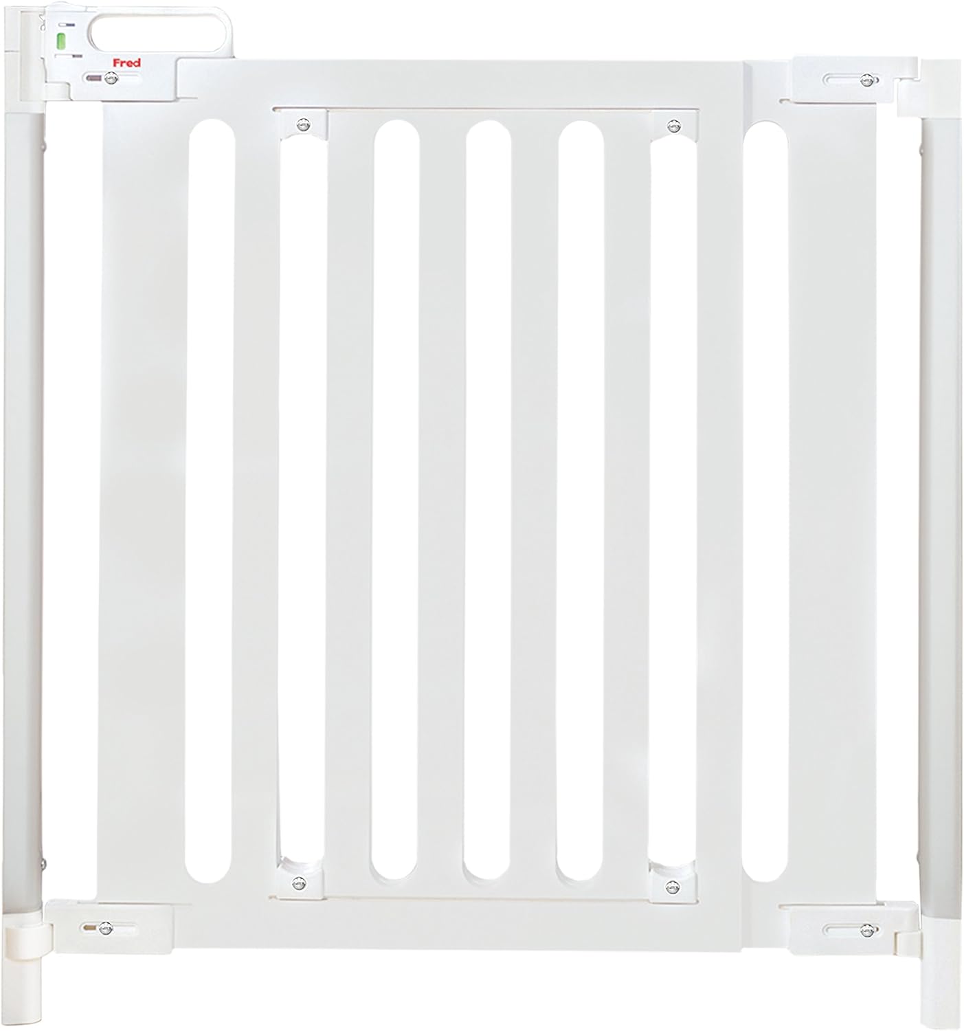Fred Safety Screw Fit Pure White Wood Baby Safety Gate to Fit Openings 75cm to 104cm