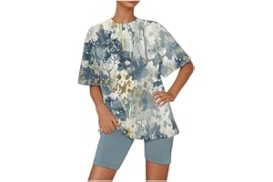 Momasggi 2 Piece Outfits for Women Summer Tie Dye Tracksuits Short Sleeve Oversized Tops and Biker Shorts Lounge Workout Sets