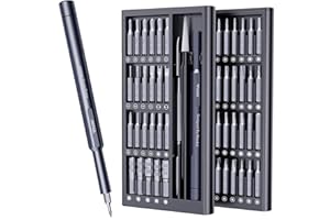 Wesdut 50-in-1 Small Screwdriver Set, [Super Durable & Strong Magnetic] Tiny Torx Screwdriver Fits All Ring Doorbell, Precision Magnetic Mini Repair Tool Kit for Watch, Laptop, Eyeglass, Screw Driver