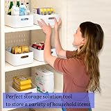 Wand & Home W&H 5 White Plastic Storage Baskets with Handles 25x17x10cm view 5