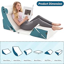 Longering 6PCS Orthopedic Bed Wedge Pillow Set for