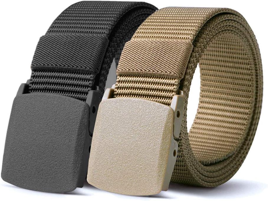 TENINEMen Tactical Belt, 1.5 Inch Heavy Duty Belts Nylon Military Style Belt Canvas Waist Belts for EDC Molle Equipment Outdoor Sports Hunting