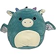 Squishmallows Official Kellytoy Plush 8" Dragon- ONE of Two Pictured Styles May Vary - Dexter or Tatiana