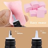 kuou 300 Pcs Nail Wipe Pads Pink 5x5cm Lint Free Remover Wipes view 4