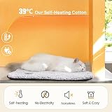 MORA PETS Self Heating Cat Bed Indoor Non-Slip 61x45cm Washable Beige view 4