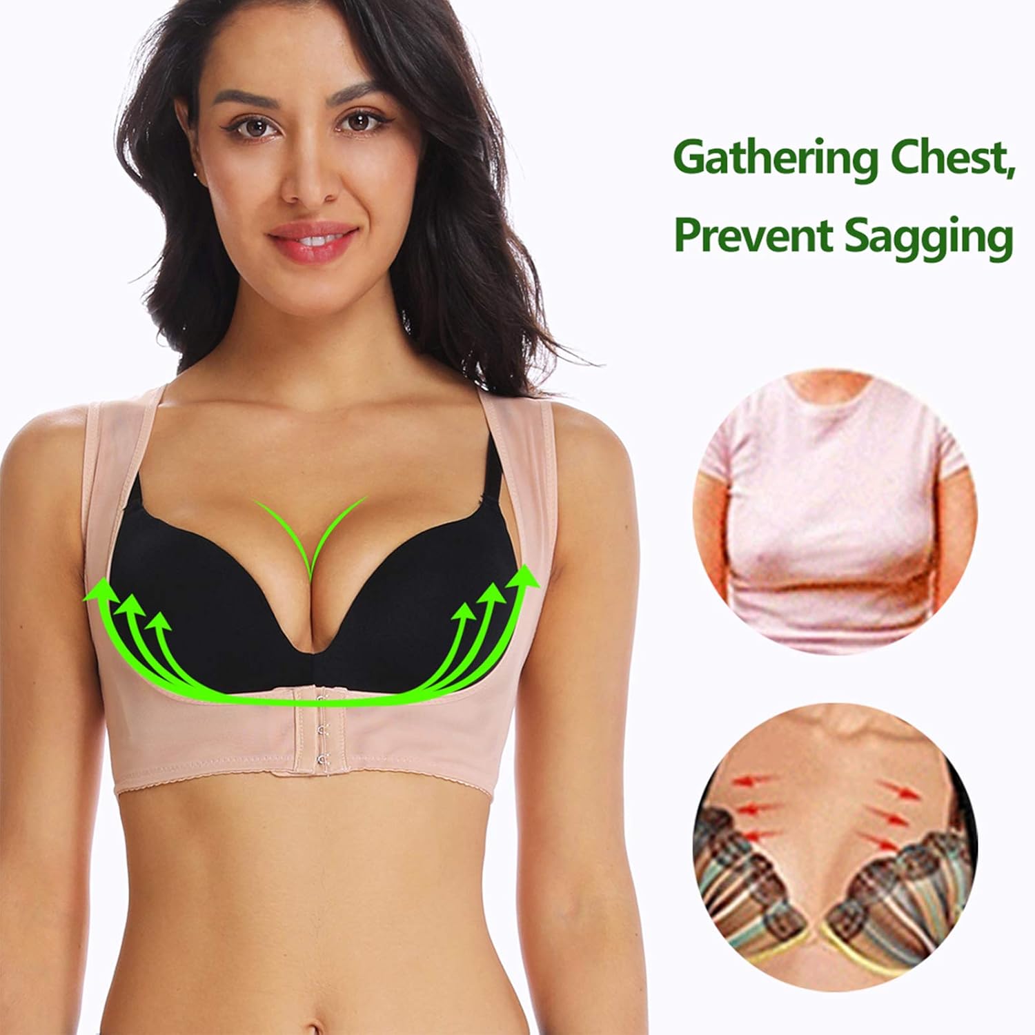 JOYSHAPER Chest Brace Up for Women Posture Corrector Shapewear Tops Compression Bra Support Vest Shaper at  Women’s Clothing store