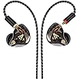 Vibes 202 Wired Earbuds - HiFi in Ear Monitor Headphones – Professional Noise-Isolating Ear Buds - Clear Sound, Deep Bass & Comfort-Fit IEM Earphones - MMCX to 3.5mm, Silver Plated Cord, Carrying Case