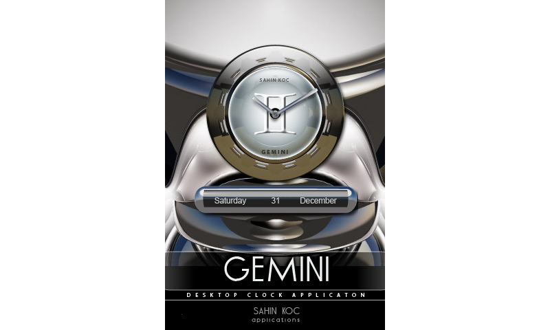 Gemini Beautiful Clock Widget Zodiac Theme for Android