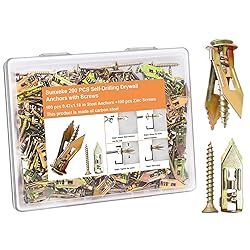 Sunxeke 200 Pcs Self Drilling Drywall Anchors with