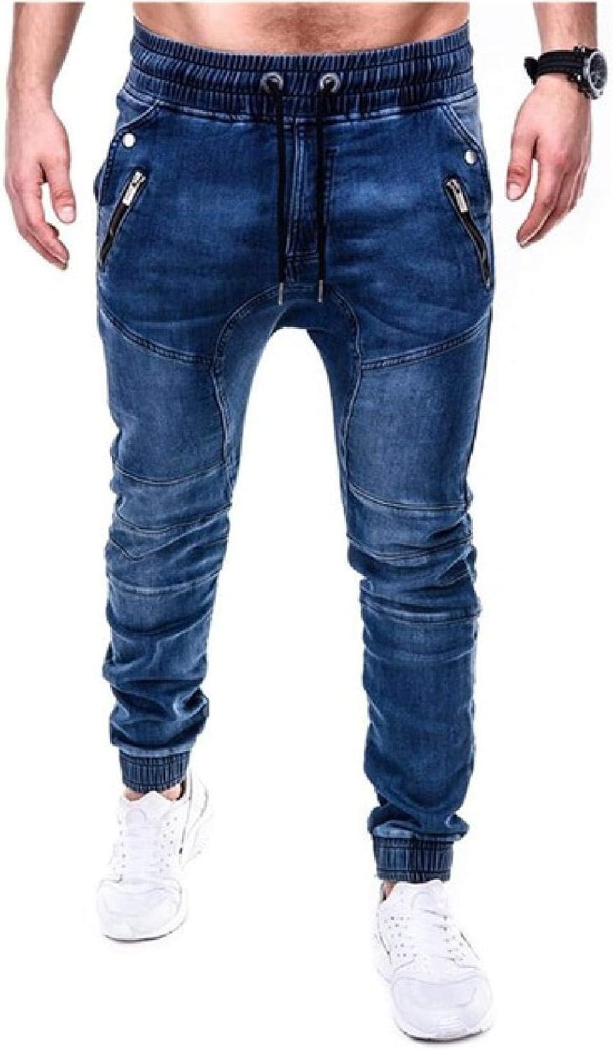 Pantaloni Moto Skinny Donna UMGEE Con Cerniera Alla Caviglia - Nero/Bianco - Taglia S (vita 26)
