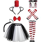 Cat Costume Kit Cat Noir Costume Black Cat Ears and Tail Set Including Headband Gloves Bowtie Skirt Tail in Halloween School Day Book Week Party