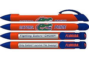 University of Florida Gators Greeting Pen Rotating Message Pens - 4 Pack (8026) Officially Licensed Collegiate Product