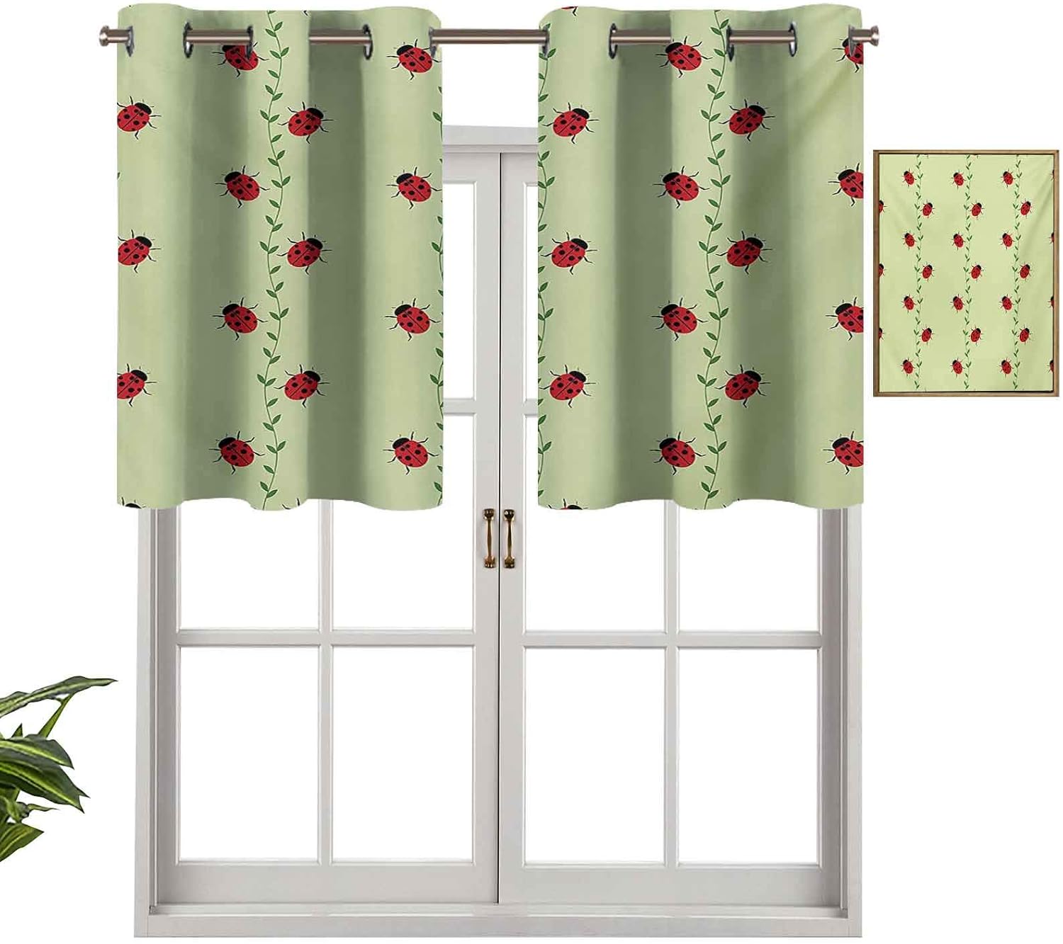 Hiiiman Cenefa de cortina de privacidad para interiores con diseño de