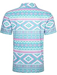 uideazone Funny Golf Shirts for Mens Ethnic Print
