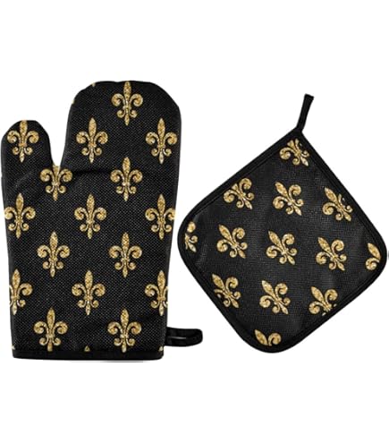 3"" Black Gold Fleur De Lis Shaped Sticker (NOLA New Orleans Logo - View #8