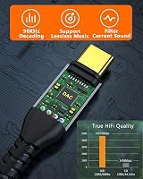 Herfair USB C to 3.5mm Aux Audio Cable for Samsung Galaxy S21 S20 Note 20 10 view 5