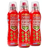 LifeSafe Technologies StaySafe All-in-1 Portable Fire Extinguishing Spray | Compact Fire Spray Smothers 10 Types of Fires | Non-Toxic, Non-Hazardous &amp; Eco-Friendly for Home, Kitchen and Garage